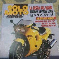 Coches y Motocicletas: REVISTA SOLO MOTO AÑO 1993 NUMERO 868 PORTADA TRIUMPH DAYTONA 1200. Lote 110061979