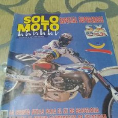 Coches y Motocicletas: ANTIGUA REVISTA SOLO MOTO ACTUAL AÑO 1992 NUMERO 844 PORTADA ESPECIAL SOPERCROSS SX BARCELONA. Lote 110063615