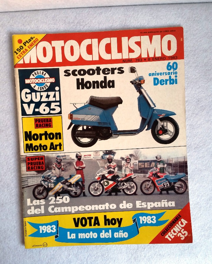 Carros e motociclos: REVISTA MOTOCICLISMO N&ordm; 783. A&Ntilde;O 1983. 8 ENERO . EXTRA ENERO. CCAVENDE.