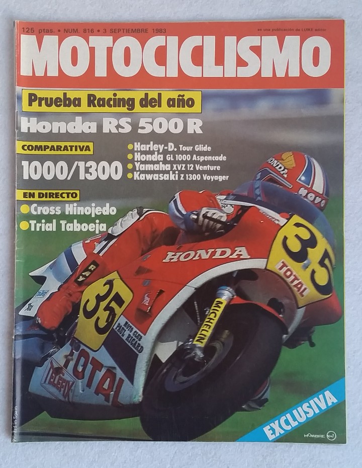 Carros e motociclos: REVISTA MOTOCICLISMO N&ordm; 816. A&Ntilde;O 1983. 3 SEPTIEMBRE. CCAVENDE.