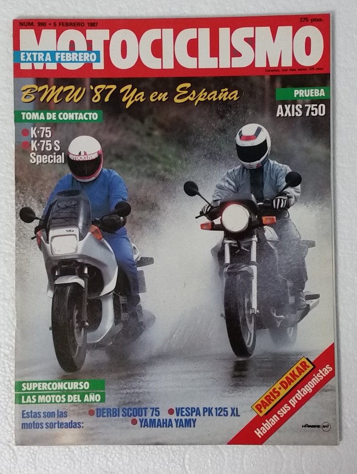 Automobili e Motociclette: REVISTA MOTOCICLISMO N&ordm; 990. A&Ntilde;O 1987. 5 FEBRERO . EXTRA FEBRERO. CCAVENDE.