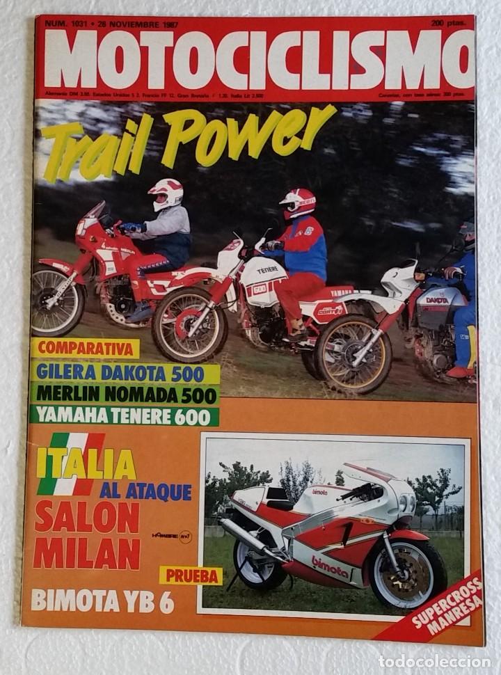 Cars and Motorcycles: REVISTA MOTOCICLISMO N&ordm; 1031. A&Ntilde;O 1987. 26 NOVIEMBRE. CCAVENDE