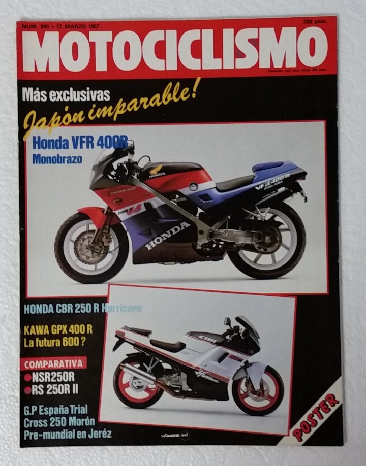 Automobili e Motociclette: REVISTA MOTOCICLISMO N&ordm; 995. A&Ntilde;O 1987. 12 MARZO . CCAVENDE.