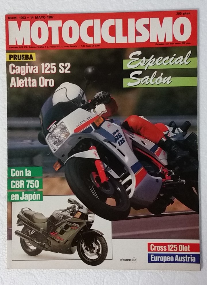 Automobili e Motociclette: REVISTA MOTOCICLISMO N&ordm; 1003. A&Ntilde;O 1987. 14 MAYO . CCAVENDE.