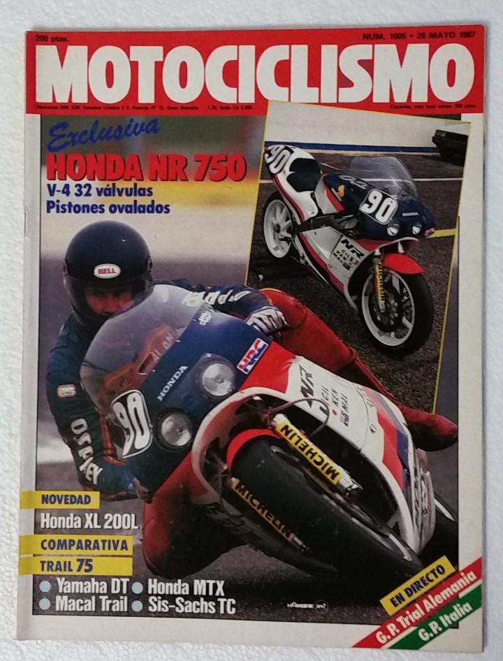 Automobili e Motociclette: REVISTA MOTOCICLISMO N&ordm; 1005. A&Ntilde;O 1987. 28 MAYO . CCAVENDE.