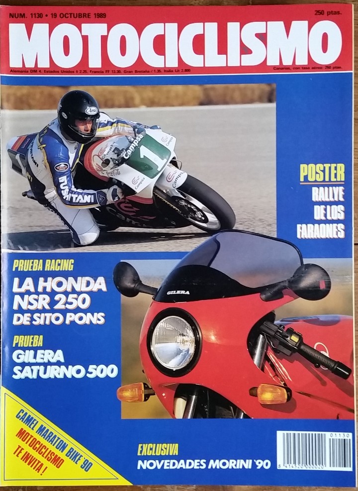 Automobili e Motociclette: REVISTA MOTOCICLISMO N&ordm; 1130. A&Ntilde;O 1989. 19 OCTUBRE. CCAVENDE.