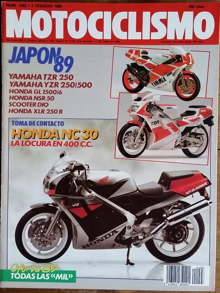 Automobili e Motociclette: REVISTA MOTOCICLISMO N&ordm; 1093. A&Ntilde;O 1989. 2 FEBRERO. CCAVENDE.