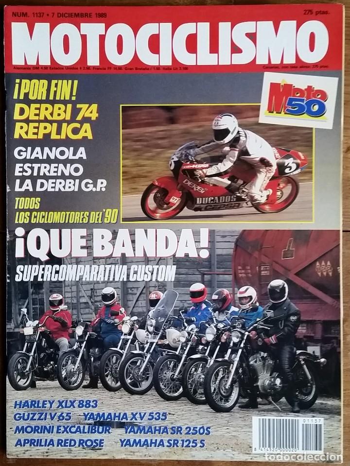 Cars and Motorcycles: REVISTA MOTOCICLISMO N&ordm; 1137. A&Ntilde;O 1989. 7 DICIEMBRE. CCAVENDE