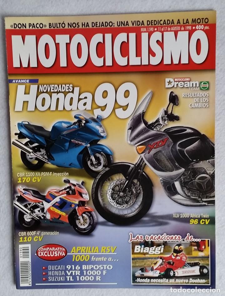Voitures et Motocyclettes: REVISTA MOTOCICLISMO N&ordm; 1590. A&Ntilde;O 1998. 11 AL 17 AGOSTO.