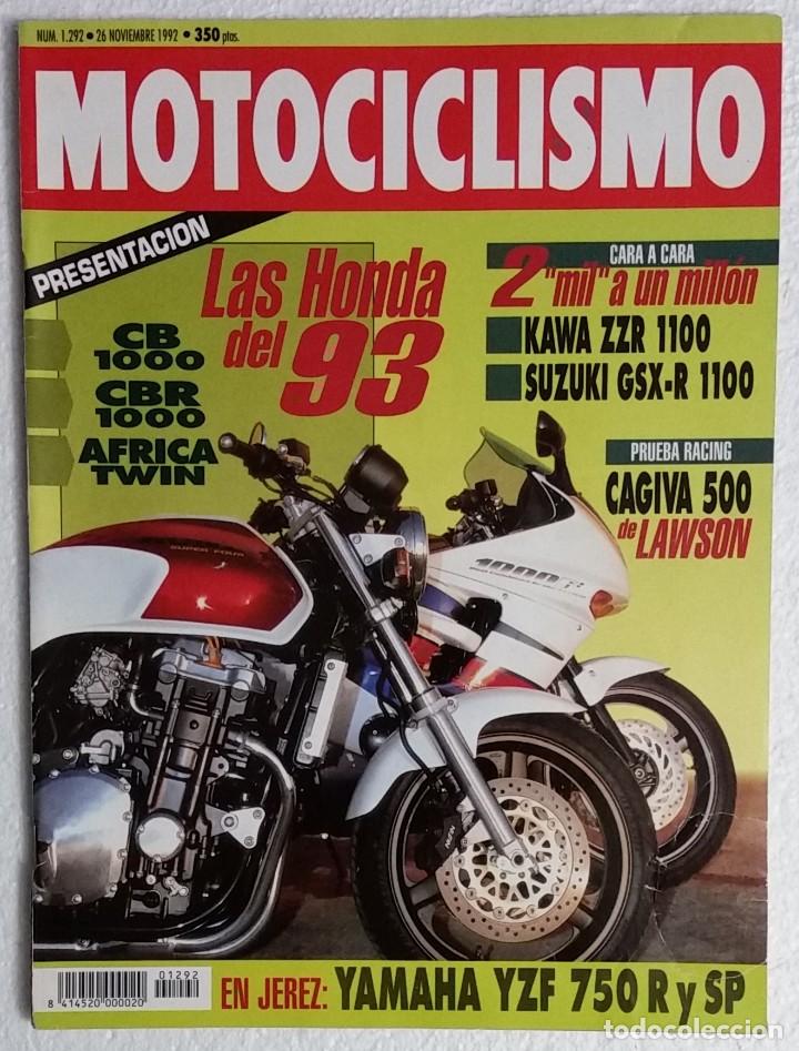 Cars and Motorcycles: REVISTA MOTOCICLISMO N&ordm; 1292. A&Ntilde;O 1992. 26 NOVIEMBRE. PEQUE&Ntilde;A ROTURA. VER FOTO.