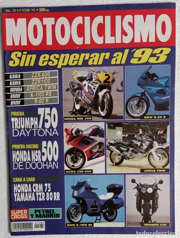 Cars and Motorcycles: REVISTA MOTOCICLISMO N&ordm; 1287. A&Ntilde;O 1992. 22 OCTUBRE. CCAVENDE
