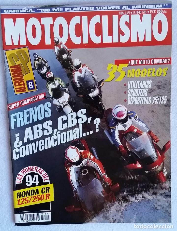 Carros e motociclos: REVISTA MOTOCICLISMO N&ordm; 1321. A&Ntilde;O 1993. 17 JUNIO. CCAVENDE