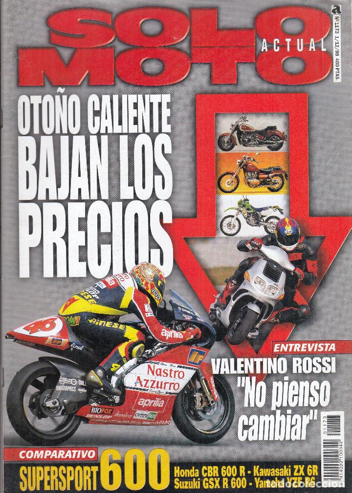 Autos und Motorr&auml;der: REVISTA SOLO MOTO ACTUAL N&ordm; 1173 A&Ntilde;O 1998. PRU: YAMAHA XV 1600 ROAS/WILD STAR. DAELIM VT 125.