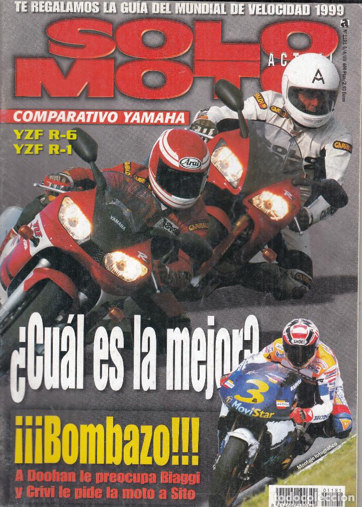 Autos und Motorr&auml;der: REVISTA SOLO MOTO ACTUAL N 1191 A&Ntilde;O 1999.PR:SUZUKI EPICURO 125/150.COMP:YAMAHA YZF R-6 Y YAMAHA R-1.