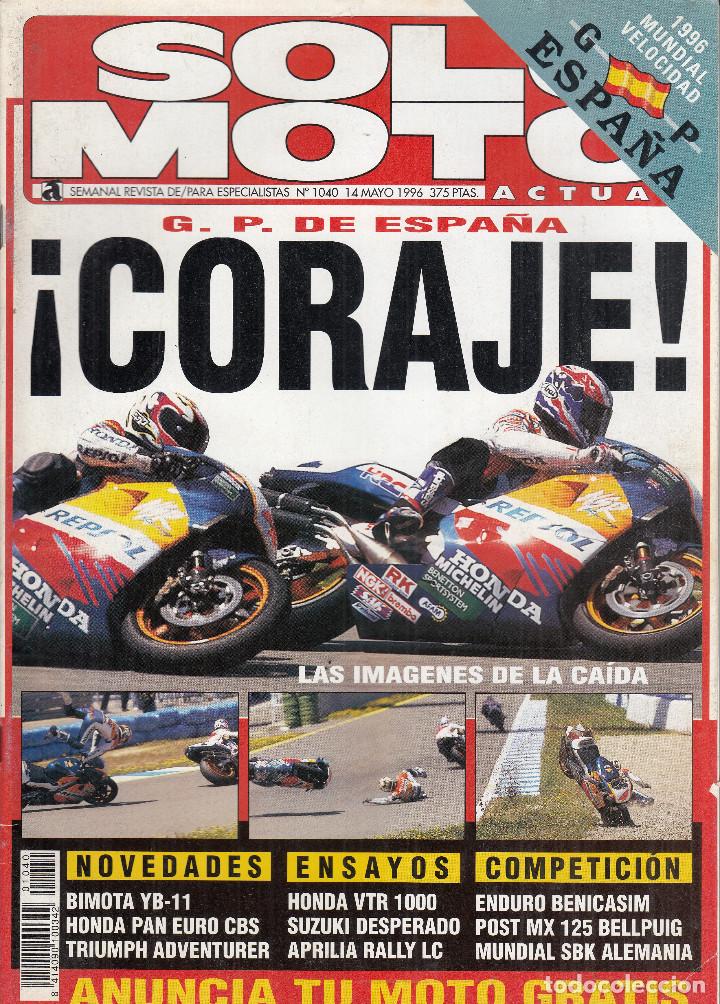 Autos und Motorr&auml;der: REVISTA SOLO MOTO ACTUAL N&ordm; 1040 A&Ntilde;O 1996. ENSAYO: HONDA VTR 1000, HONDA PAN EUROPEAN DCBS.