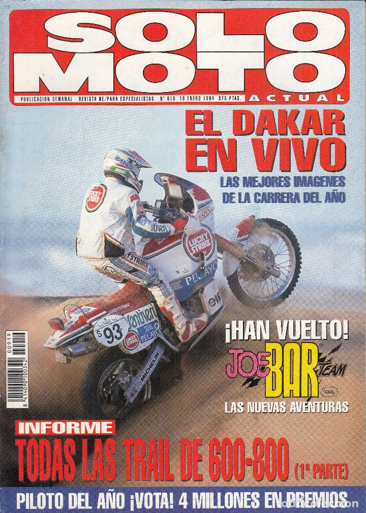 Cars and Motorcycles: REVISTA SOLO MOTO ACTUAL N&ordm; 919 A&Ntilde;O 1994.