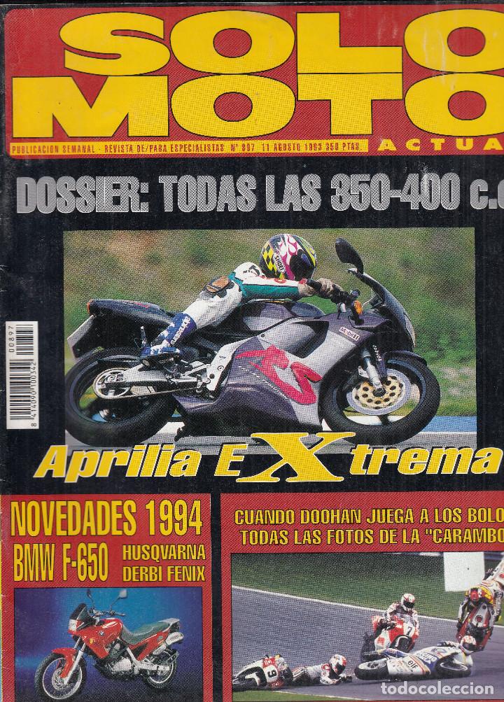 Autos und Motorr&auml;der: REVISTA SOLO MOTO ACTUAL N&ordm; 897 A&Ntilde;O 1993. ENSAYO: APRILIA 125 RS EXTREMA.PIAGIO ZIP FR.