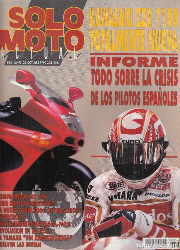 Cars and Motorcycles: REVISTA SOLO MOTO ACTUAL N&ordm; 856 A&Ntilde;O 1992. TEST: HONDA CBR 600 F RACING Y HONDA CBR 600 F.