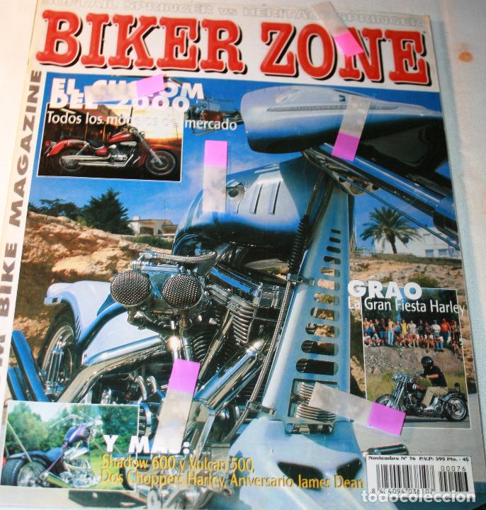Autos und Motorr&auml;der: BIKER ZONE N&ordm; 76 NOVIEMBRE 1999 SEGUN FOTOS BIEN CONSERVADA
