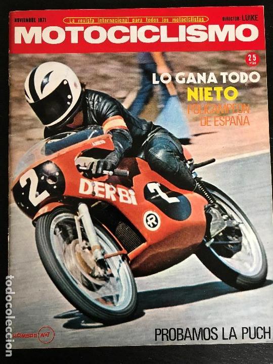 Coches y Motocicletas: MOTOCICLISMO - NOVIEMBRE 1971 - PUCH TRIVEL / DERBI 74 / CUESTA RABASSADA / MOTO CROSS