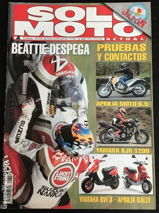 Automobili e Motociclette: SOLO MOTO ACTUAL - N&ordm; 985 - ABRIL 1995 - APRILIA MOTO 6.5 / YAMAHA XJR 1200 / ARPILIA RALLY