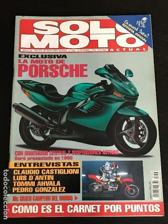 Coches y Motocicletas: SOLO MOTO ACTUAL - N&ordm; 966 - DIC 1994 - MOTO PORSCHE / KTM 125 / SUZUKI GSX 400 / PEDRO GONZALEZ