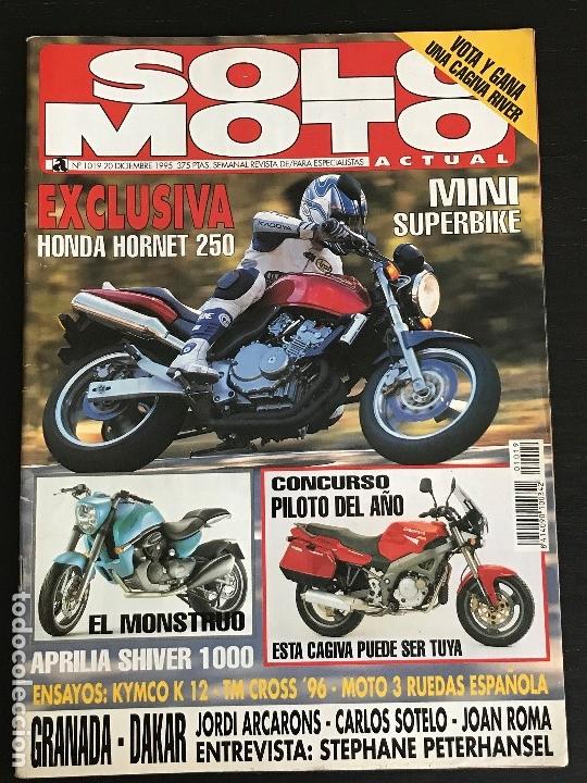 Cars and Motorcycles: SOLO MOTO ACTUAL - N&ordm; 1019 - DIC 1995 - HONDA HORNET 250 / APRILIA SHIVER 1000 / TM 125 / KYMCO K 12