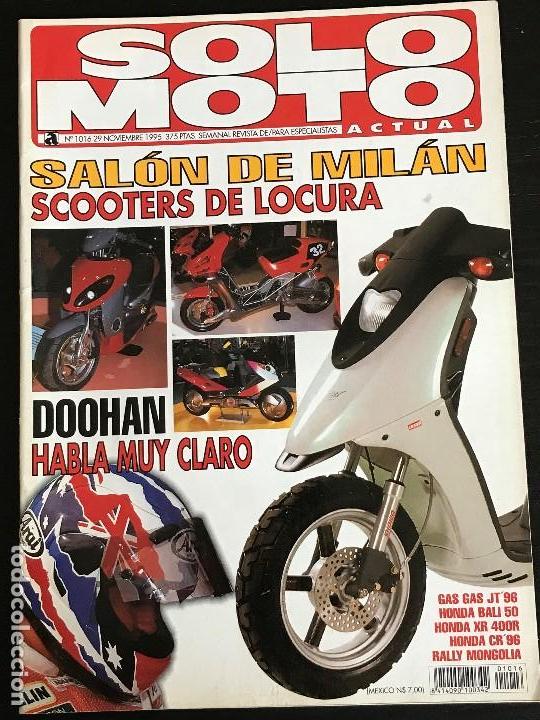 Cars and Motorcycles: SOLO MOTO ACTUAL - N&ordm; 1016 - NOV 1995 - HONDA XR 400 R / HONDA BALI 50 / GAS GAS JTR / HONDA CR 125