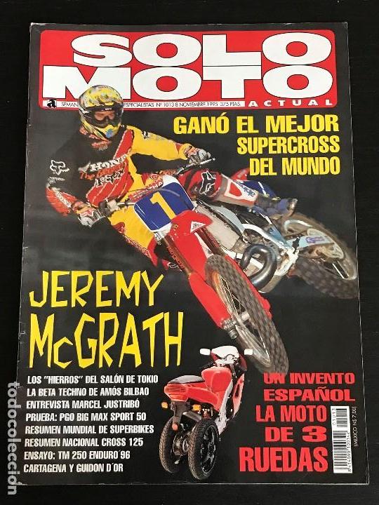 Cars and Motorcycles: SOLO MOTO ACTUAL - N&ordm; 1013 - NOV 1995 - PGO BIF MAX SPORT 50 / TM 250 E / JEREY MCGRATH