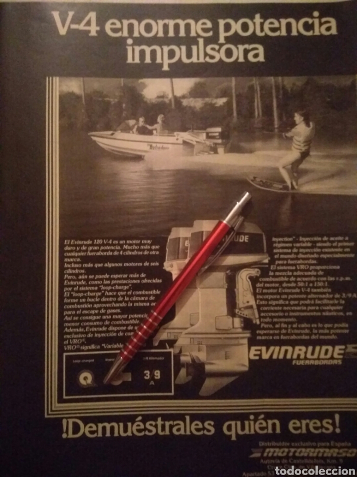Cars and Motorcycles: RECORTE PUBLICIDAD EVINRUDE FUERABORDAS