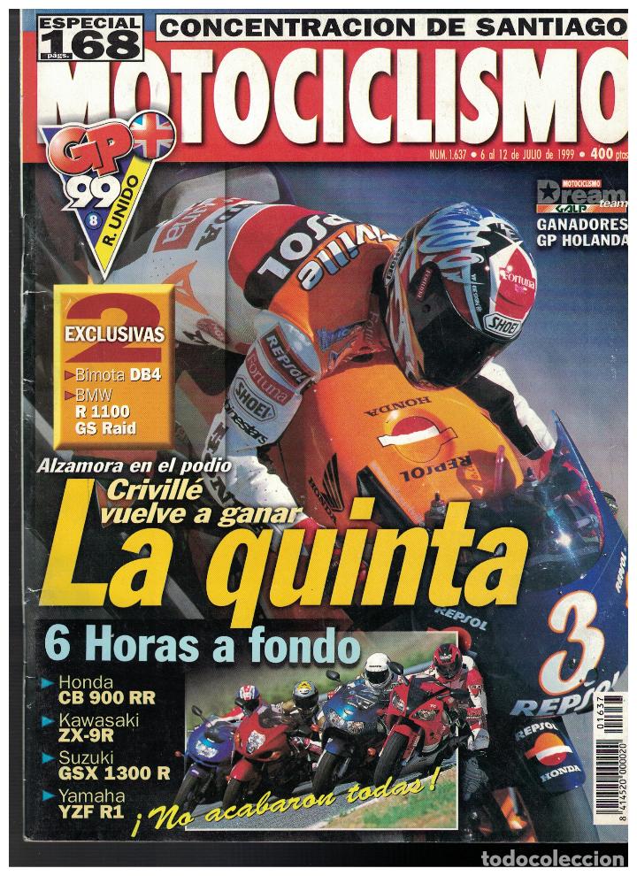 Carros e motociclos: (C-019) - MOTOCICLISMO N&ordm; 1637 - 1999