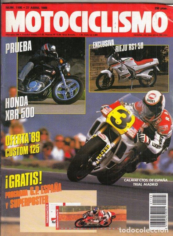 Cars and Motorcycles: REVISTA MOTOCICLISMO N&ordm; 1105 A&Ntilde;O 1989. PRUEBA: HONDA XBR 500.