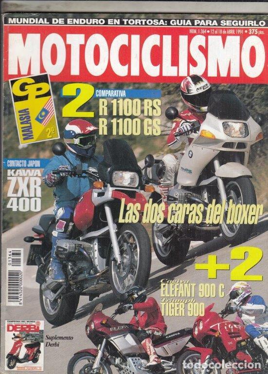 Automobili e Motociclette: REVISTA MOTOCICLISMO N&ordm; 1364 A&Ntilde;O 1994. COMP: BMW R 1100 RS Y BMW R 1100 GS. CAGIVA ELEFANT 900 C Y