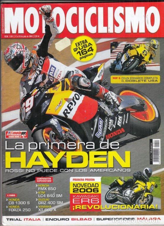 Automobili e Motociclette: REVISTA MOTOCICLISMO N&ordm; 1951 A&Ntilde;O 2005.PRU:HONDA CB 1300 S ABS.HONDA FORZA 250 EX.PRE:KAWASAKI ER 6N.