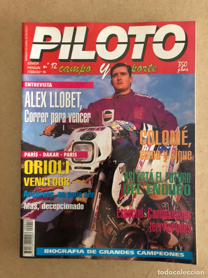 Cars and Motorcycles: PILOTO CAMPO Y DEPORTE N&deg; 12 (1994). PARIS DAKAR PARIS (ORIOLI, ARCARONS, M&Aacute;S), &Agrave;LEX LLOBET, COLOM&Eacute;,