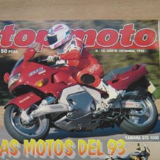 Coches y Motocicletas: REVISTA TOP MOTO Nº 12 AÑO 1992- LAS MOTOS DEL 93 , HONDA CB-1, KAWASAKI ZZR 1100 ETC