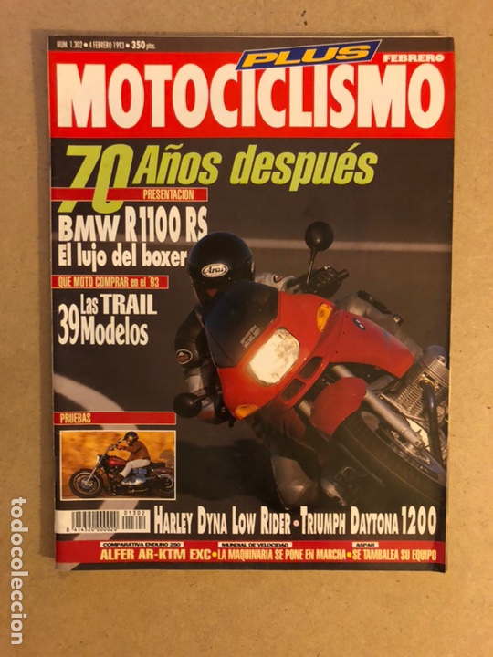 Autos und Motorr&auml;der: MOTOCICLISMO N&deg; 1302 (1993). BMW R1100 RS, 39 MODELOS TRAIL, HARLEY DYNA LOW RIDER, TRIUMPH DAYTONA
