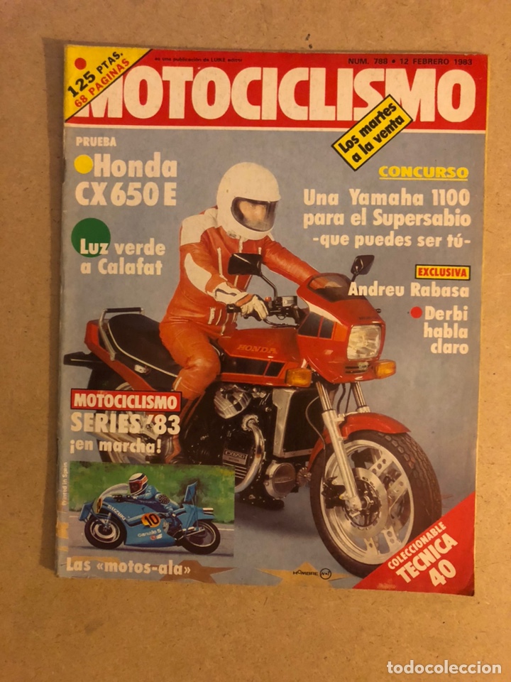 Voitures et Motocyclettes: MOTOCICLISMO N&deg; 788 (1983). HONDA CX 650 E, RICARDO TORMO, ANDRWU RABASA, MOTO CROSS,...