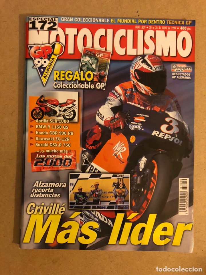 Voitures et Motocyclettes: MOTOCICLISMO N&deg; 1639 (1999). CRIVILL&Eacute;, APRILIA SLR 1000, BMW R 1150 GS, HONDA CBR 990 RR,...