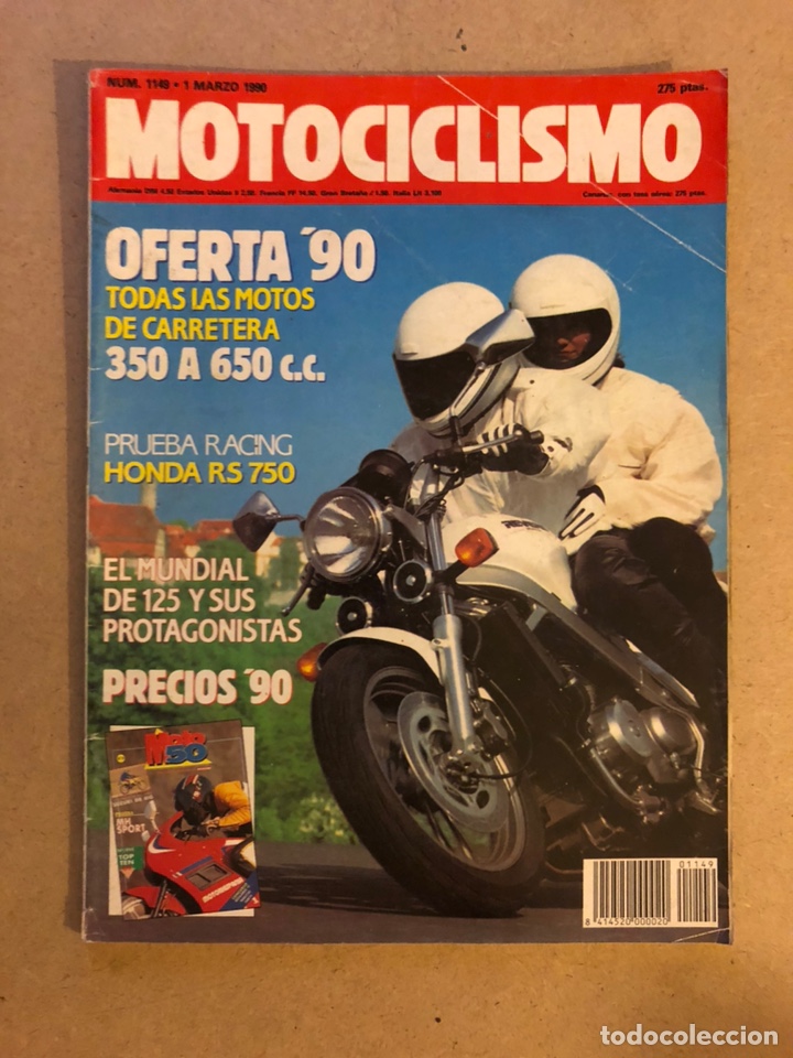Autos und Motorr&auml;der: MOTOCICLISMO N&deg; 1149 (1990). PRUEBA RACING HONDA RS 750, MUNDIAL DE 125 cc,...