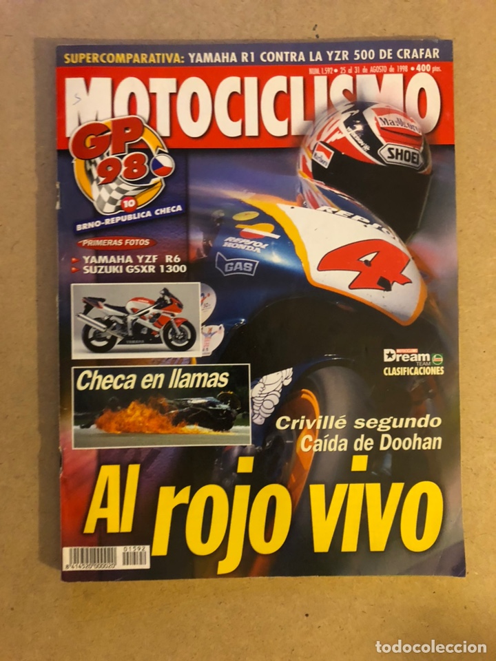 Autos und Motorr&auml;der: MOTOCICLISMO N&deg; 1592 (1998). CRIVILL&Eacute; - DOOHAN, YAMAHA YZF R6, SUZUKI GSXR 1300,...