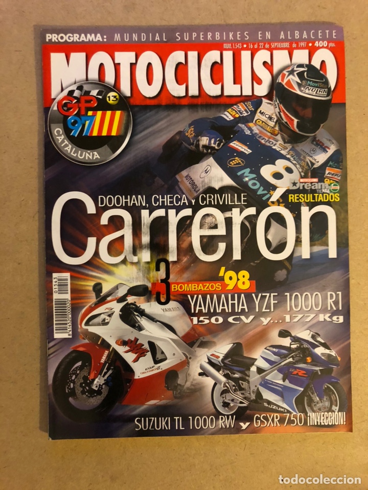 Autos und Motorr&auml;der: MOTOCICLISMO N&deg; 1543 (1997). DOOHAN, CHECA Y CRIVILL&Eacute;. YAMAHA YZF 1000 R1, SUZUKI TL 1000 RE y GSXR