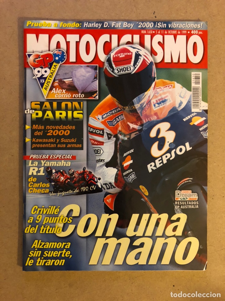 Autos und Motorr&auml;der: MOTOCICLISMO N&deg; 1650 (1999). YAMAHA R1 DE CHECA, CRIVILL&Eacute; G.P. AUSTRALIA, HARLEY D. FAT BOY