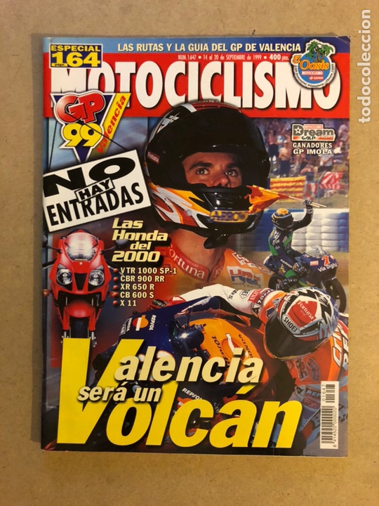 Cars and Motorcycles: MOTOCICLISMO N 1646 (1999). G.P. VALENCIA (CRIVILL&Eacute;), HONDA (VTR 1000 SP1, CBR 900 RR, XR 650 R, CB