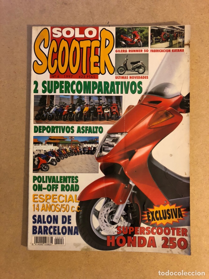Carros e motociclos: SOLO SCOOTER N&deg;6 (1997). COMPARATIVAS DEPORTIVAS ASFALTO Y POLIVALENTES OFF-ROAD, HONDA 250,...