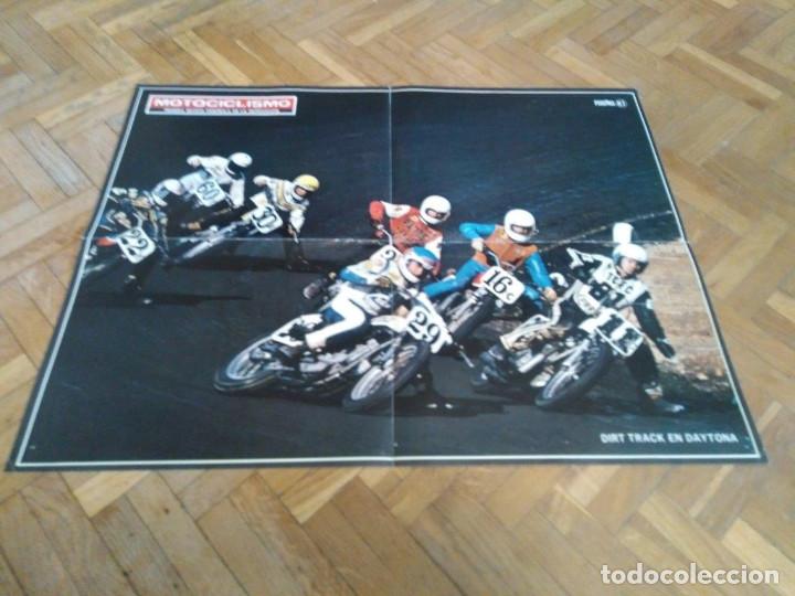 Automobili e Motociclette: POSTER REVISTA MOTOCICLISMO. DIRT TRACK EN DAYTONA. MEDIDAS 54,50X 42 CM APROX.
