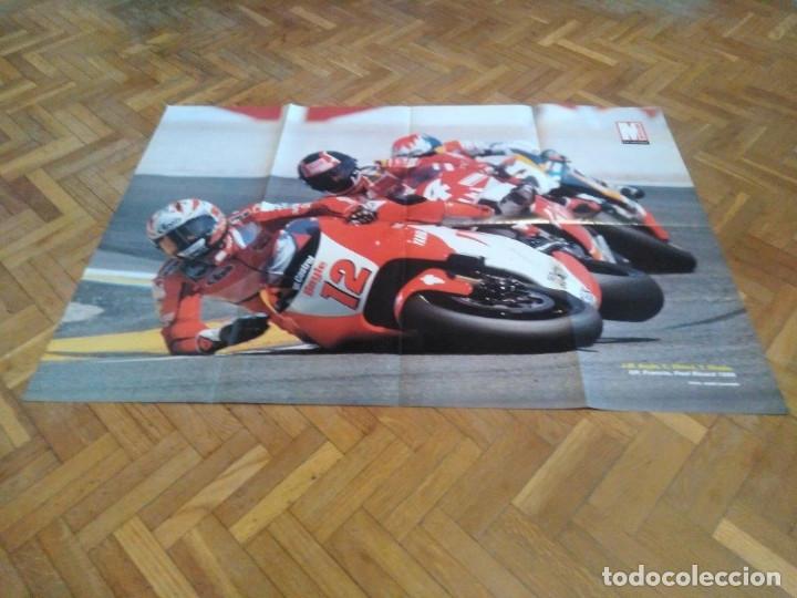 Automobili e Motociclette: POSTER REVISTA MOTOCICLISMO A&Ntilde;O 1997. J.M. BAYLE,C. CHECA T. OKADA A&Ntilde;O 1996 GP. FRANCIA PAUL RICARD.