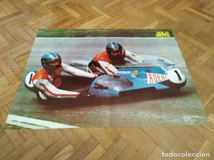 Automobili e Motociclette: POSTER REVISTA SOLO MOTO ACTUAL A&Ntilde;O 1976. SXHWARXEL. KONING 500 SIDE-CARS. MEDIDAS 53X40 APROX.