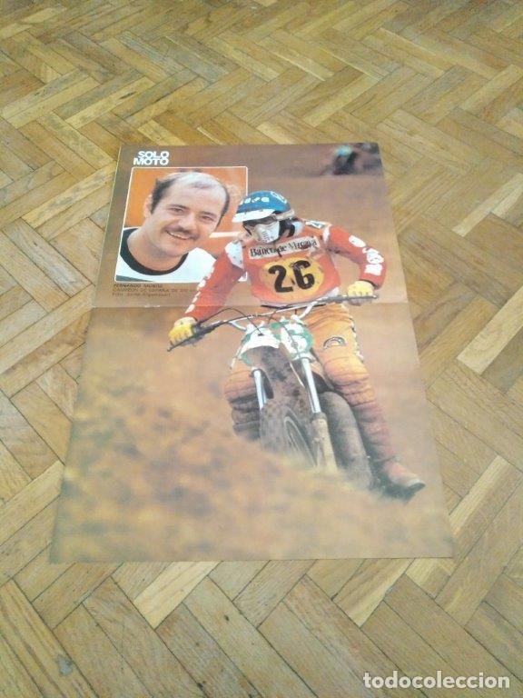 Automobili e Motociclette: POSTER REVISTA SOLO MOTO ACTUAL A&Ntilde;O  1977. FERNANDO MU&Ntilde;OZ. CAMPEON DE ESPA&Ntilde;A DE 500.