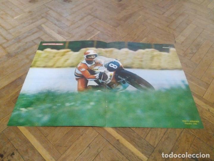 Automobili e Motociclette: POSTER REVISTA MOTOCICLISMO A&Ntilde;O 1975. PENTI KORHONEN. YAMAHA 350. MEDIDAS 42X27 CM APROX.